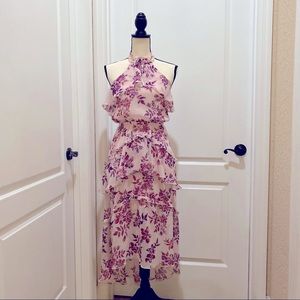 Express Floral High Low Midi Dress